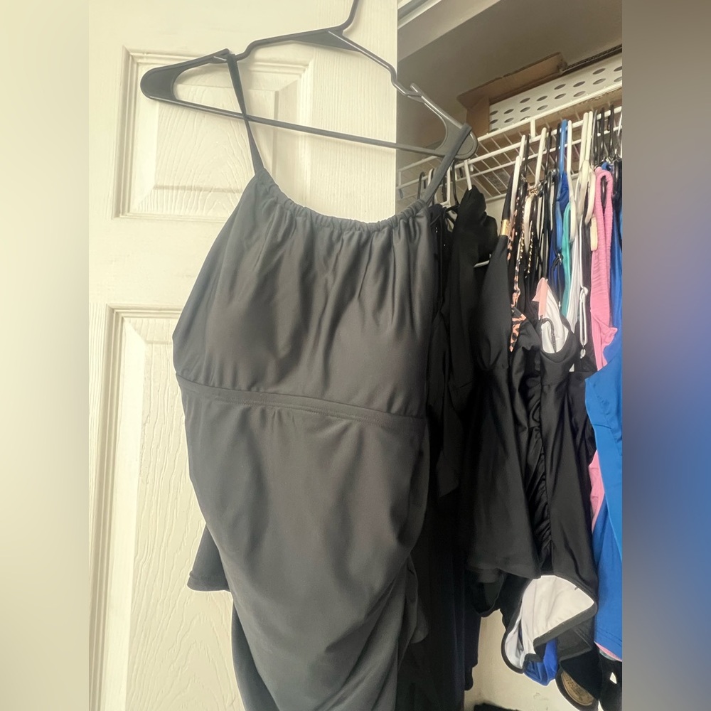 Elegant black two-piece swimsuit